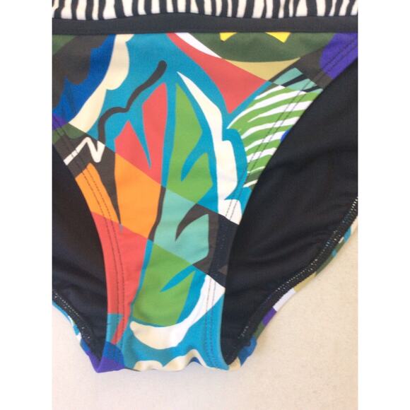 Bleu Rod Beattie String Bikini Bottom Multicolor Print Swim FLAW - Picture 5 of 10